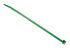 HellermannTyton Cable Tie, 150mm x 3.5 mm, Green Polyamide 6.6 (PA66), Pk-100