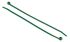 HellermannTyton Cable Tie, 200mm x 4.6 mm, Green Polyamide 6.6 (PA66), Pk-100