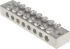 RS PRO 8-Way Double Screw Earth Terminal Block, 0 → 16 AWG Wire, Screw Down, Brass Housing