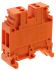 Entrelec SNA Series Orange DIN Rail Terminal Block, 4mm², Single-Level, Screw Termination