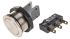Schurter Single Pole Double Throw (SPDT) Momentary Push Button Switch, IP67, 19 (Dia.)mm, Panel Mount, 250V ac