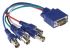 Câble VGA Van Damme 150mm VGA / Mâle, BNC x 5 / Femelle Bleu