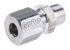 Legris Stainless Steel Pipe Fitting, Straight Hexagon Coupler, Male BSP 1/8in