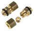 Legris Brass Pipe Fitting, Straight Compression Coupler, Male G 1/8in to Female 6mm