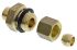 Legris Brass Pipe Fitting, Straight Compression Coupler, Male G 1/4in to Female 6mm