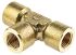 Legris Brass Pipe Fitting, Tee Threaded Equal Tee, Female BSPP 1/4in to Female BSPP 1/4in