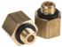 Legris Brass Pipe Fitting, Straight Threaded Adapter, Male G 1/8in to Female G 1/4in