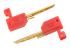 Staubli Red Male Test Plug - Solder Termination, 30 V, 60V dc, 10A