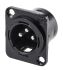RS PRO Panel Mount XLR Connector, Male, 3 Way
