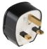 MK Electric Netzstecker Kabel, 2P+E Britisch / 13A Schwarz, für UK