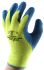BM Polyco Matrix Yellow Thermal Yarn Thermal Work Gloves, Size 7, Small, Latex Coating