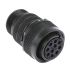 Amphenol Industrial 10-Polet Cirkulær konnektor Kabelmontering Plug, Skruekobling, Socket Contacts, kappestørrelse 18,