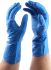 Ansell Virtex Blue Chemical Resistant Work Gloves, Size 9, Large, Nitrile Lining