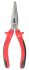 RS PRO Long Nose Pliers, 160 mm Overall, Straight Tip, 51mm Jaw