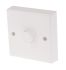 White Flush Mount Push Button Light Switch White Screwed Satin, 1 Gang BS Standard, 230 V ac 86mm Not Illuminated IP20