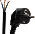 Cable de alimentación RS PRO de 2m, de color Negro, conect. A Unterminated, conect. B CEE 7/3, Schuko, 250 V / 10 A,