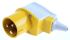 MENNEKES IP44 Yellow Cable Mount 3P Industrial Power Plug, Rated At 16A, 110 V