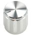 RS PRO 15mm Silver Potentiometer Knob for 6.4mm Shaft Splined