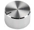 RS PRO 22mm Silver Potentiometer Knob for 6.4mm Shaft Splined