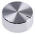 RS PRO 32mm Silver Potentiometer Knob for 6.4mm Shaft Splined