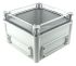 Fibox EK Series Grey Polycarbonate Enclosure, IP66, IP67, Flanged, Transparent Lid, 190 x 190 x 130mm