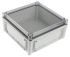 Fibox EK Series Grey Polycarbonate Enclosure, IP66, IP67, Flanged, Transparent Lid, 280 x 280 x 130mm