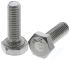 RS PRO Plain Stainless Steel Hex, Hex Bolt, M4 x 12mm