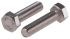 RS PRO Plain Stainless Steel Hex, Hex Bolt, M5 x 20mm