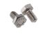 RS PRO Plain Stainless Steel Hex, Hex Bolt, M6 x 10mm