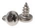 RS PRO Plain Stainless Steel Pan Head Self Tapping Screw, N°10 x 3/8in Long 9.5mm Long