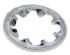 Bright Zinc Plated Steel Internal Tooth Shakeproof Washer, M6, DIN 6797J