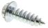 System Zero Zinc Plated Flange Button Steel Tamper Proof Security Screw, No. 8 x 12mm