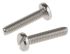 RS PRO Slot Pan A2 304 Stainless Steel Machine Screws DIN 85, M2.5x12mm