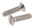 RS PRO Slot Countersunk A2 304 Stainless Steel Machine Screws DIN 963, M4x16mm