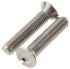 RS PRO Slot Countersunk A2 304 Stainless Steel Machine Screws DIN 963, M5x25mm