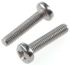 RS PRO Pozi Pan A2 304 Stainless Steel Machine Screws DIN 7985, M2.5x12mm