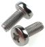 RS PRO Pozi Pan A2 304 Stainless Steel Machine Screws DIN 7985, M5x12mm