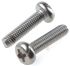 RS PRO Pozi Pan A2 304 Stainless Steel Machine Screws DIN 7985, M6x25mm