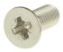 RS PRO Pozi Countersunk A2 304 Stainless Steel Machine Screws DIN 965, M5x12mm