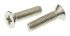 RS PRO Pozi Countersunk A2 304 Stainless Steel Machine Screws DIN 965, M5x20mm
