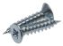 RS PRO Pozidriv Countersunk Steel Wood Screw Bright Zinc Plated, No. 10 Thread, 1in Length