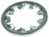 Bright Zinc Plated Steel Internal Tooth Shakeproof Washer, M8