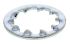 Bright Zinc Plated Steel Internal Tooth Shakeproof Washer, M12