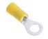 RS PRO Insulated Ring Terminal, M6 Stud Size, 2.5mm² to 6mm² Wire Size, Yellow
