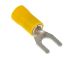 RS PRO Insulated Crimp Spade Connector, 2.5mm² to 6mm², 12AWG to 10AWG, M5 Stud Size Vinyl, Yellow