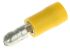 RS PRO Insulated Male Crimp Bullet Connector, 2.5mm² to 6mm², 12AWG to 10AWG, 5mm Bullet diameter, Yellow