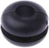 Kábelalátétgyűrű PVC Kábelgyűrű, 1.6mm Fekete, Ø: Maximum of 4mm 6.4mm