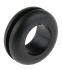 RS PRO Black PVC 12.5mm Cable Grommet for Maximum of 9.5mm Cable Dia.