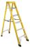 RS PRO Fibreglass 6 steps Step Ladder, 1.6m platform height