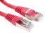 RS PRO Cat5e Male RJ45 to Male RJ45 Ethernet Cable, F/UTP, Red PVC Sheath, 2m